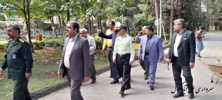 بازدید فرماندار ، شهردار و اعضا شورای تامین از پارک انقلاب اسلامی