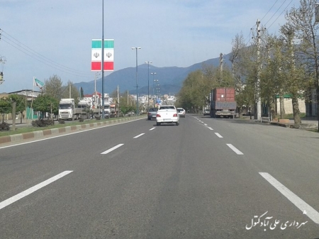خط کشی ترافیکی معابر اصلی سطح شهر
