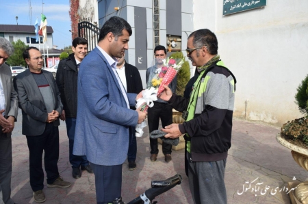 استقبال از جناب اقای طباطبایی جانباز ۶۵ درصد و دارای رکود ایرانگردی