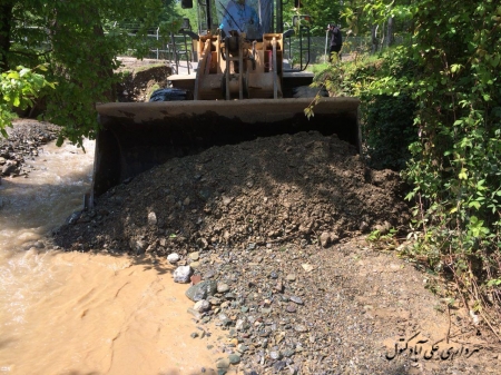 لایروبی کانال های ورودی سد کبودوال  و رودخانه الازمن توسط شهرداری علی آباد کتول