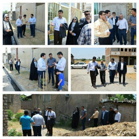 بازدید شهردار و اعضای شورای اسلامی شهر و معاونین شهرداری و مسول حراست و رئیس اداره شهرسازی شهرداری به اتفاق معتمدین از محله نوده کتول